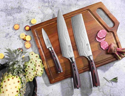 Essential Kitchen Knife Set: PAUDIN 3-Piece Collection - Urbanedges