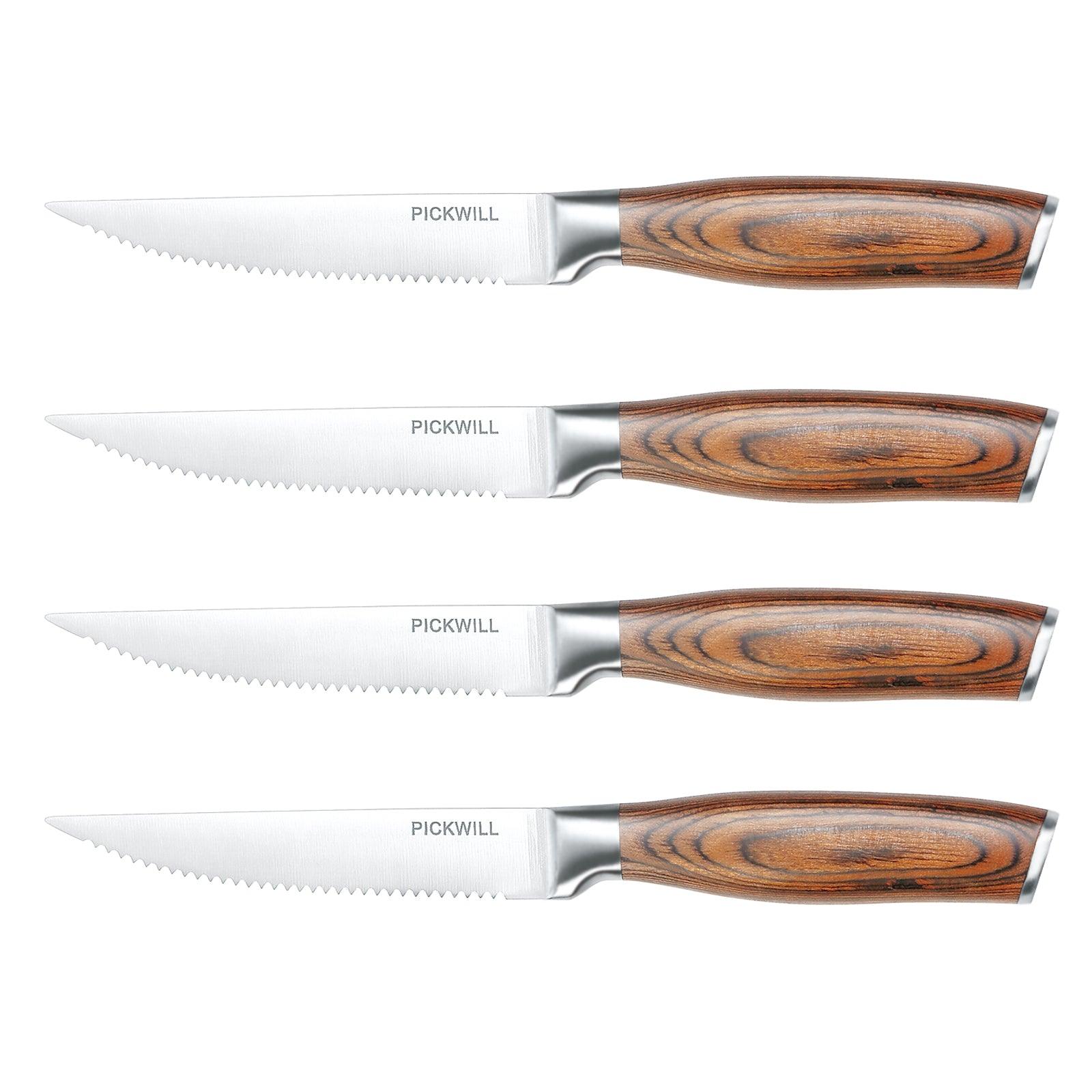 4 - PC, PICKWILL 4.5" Steak Knife Set - Urbanedges