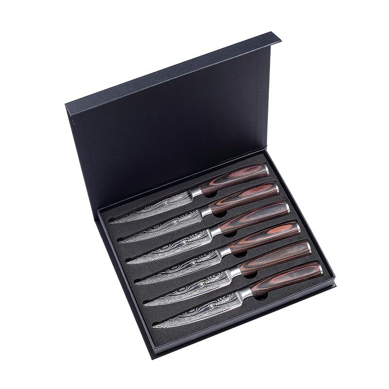6 - PC, Ultra Sharp 4.5" Steak Knife Set - Urbanedges