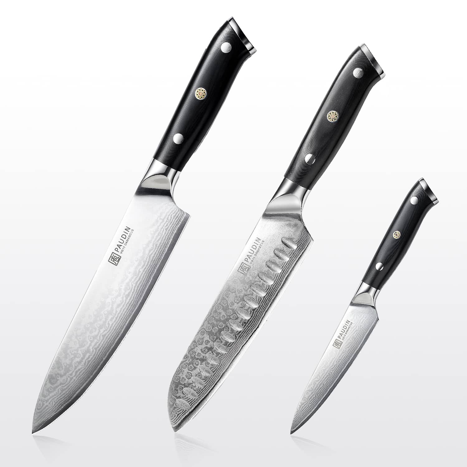 Cloud Premium Damascus Knife Set 3PC