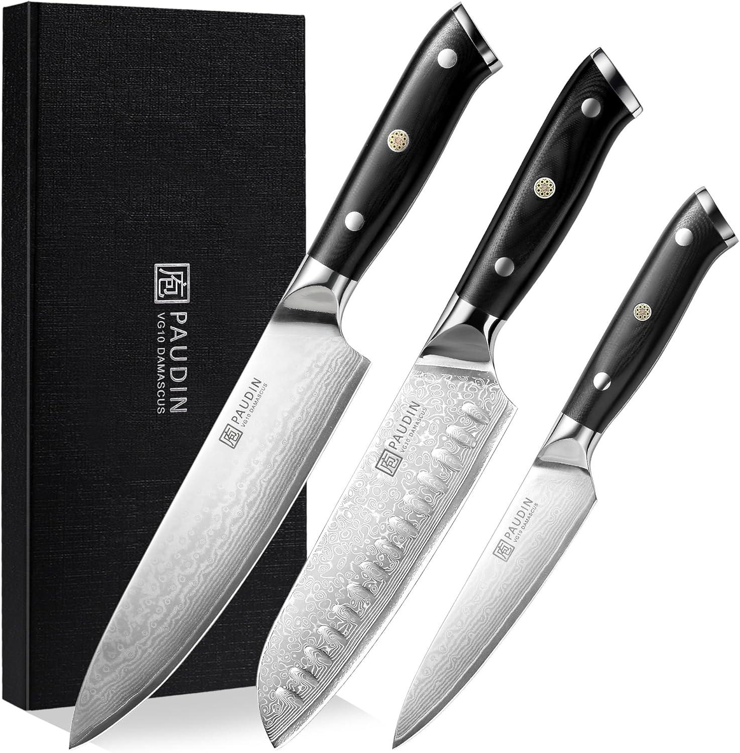 Cloud Premium Damascus Knife Set 3PC - Urbanedges