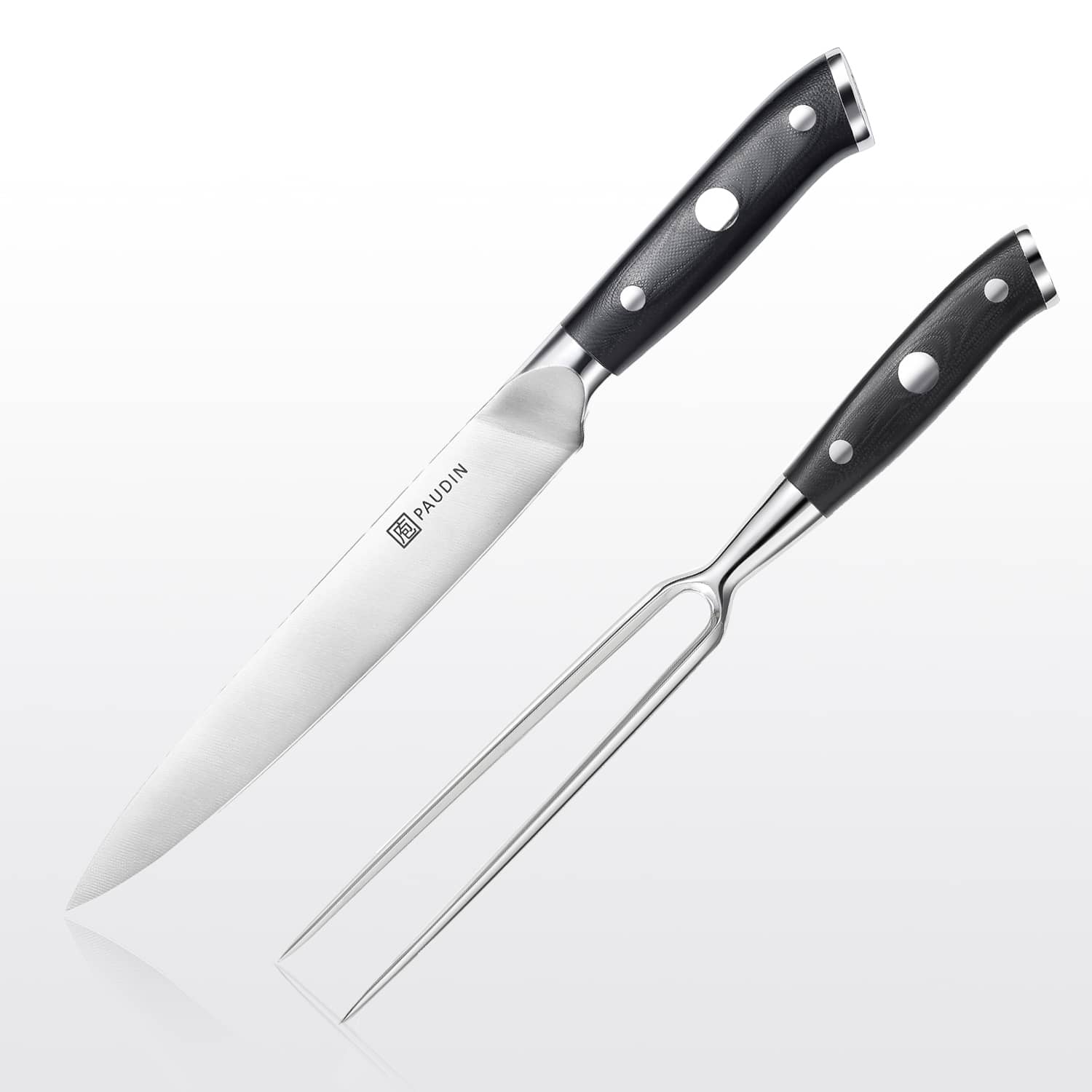 Ultra Dark Premium 8" Carving Knife and Fork Set