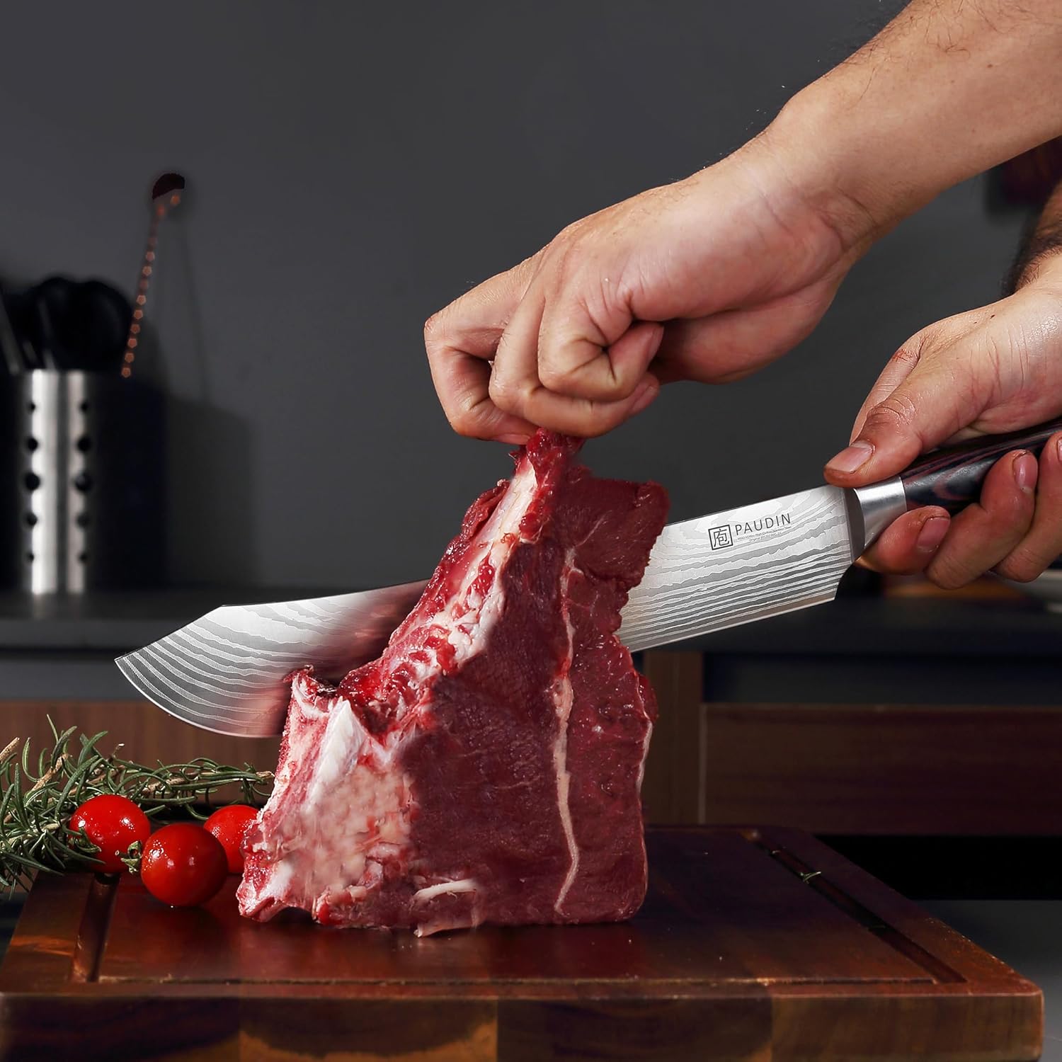 PAUDIN 10″ Bullnose Brisket Knife – Forged German Steel, Ultra Sharp Butcher Knife for BBQ & Meat Slicing - Urbanedges