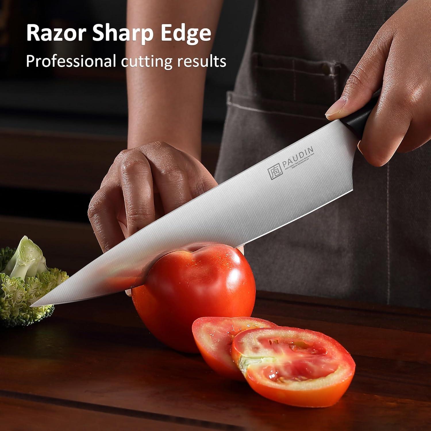 PAUDIN 15 - Piece Kitchen Knife Set with Block - High Carbon German Steel - Urbanedges