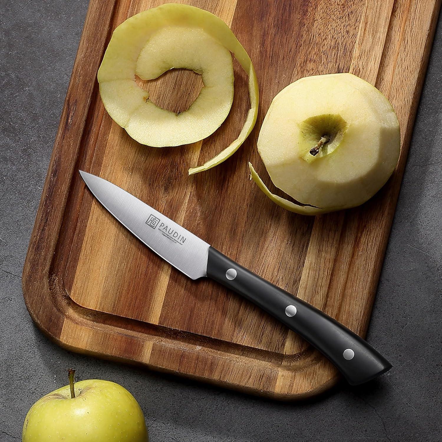 PAUDIN 15 - Piece Kitchen Knife Set with Block - High Carbon German Steel - Urbanedges