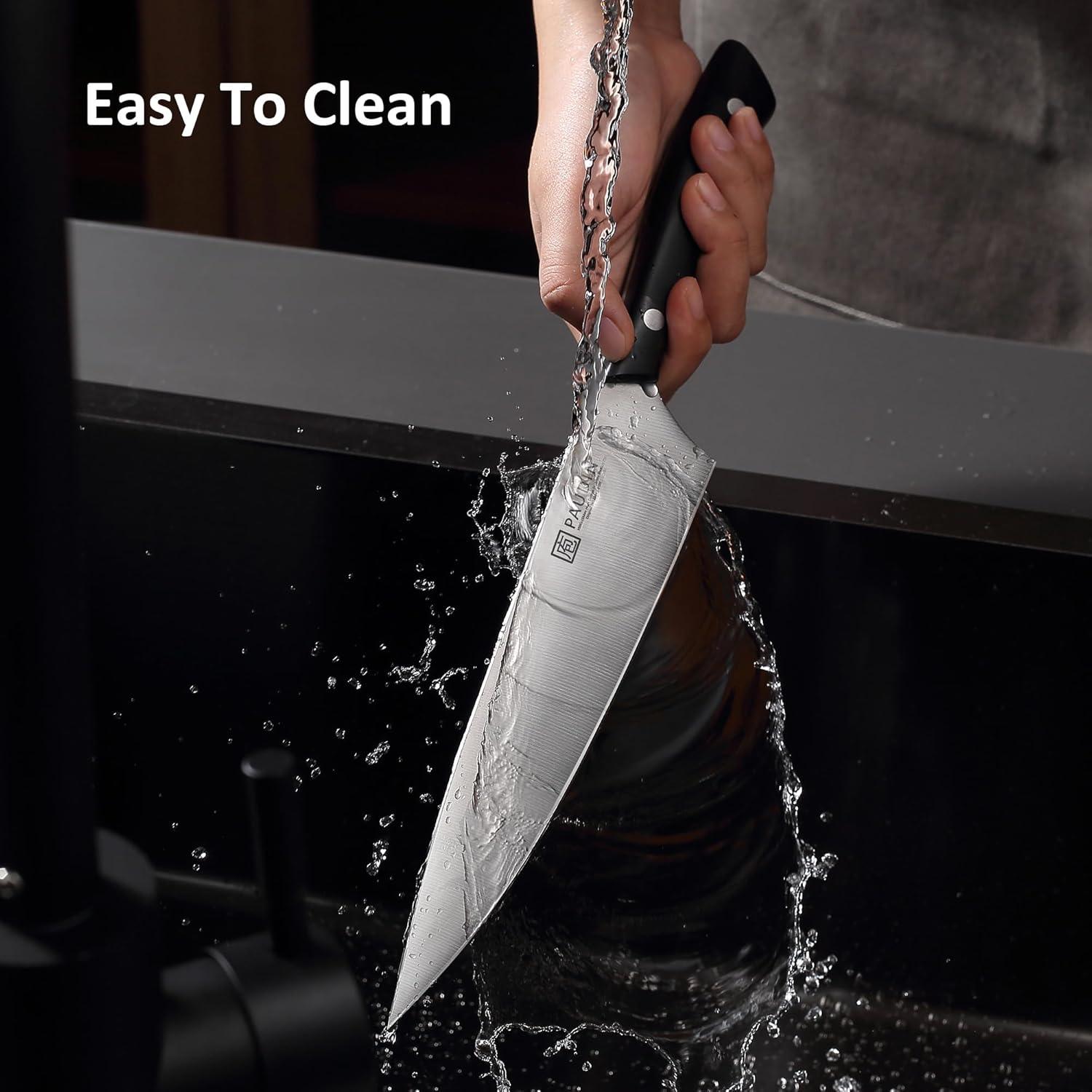 PAUDIN 15 - Piece Kitchen Knife Set with Block - High Carbon German Steel - Urbanedges