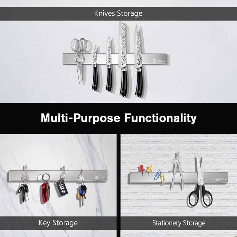 PAUDIN 17.7‘’ Stainless Steel Magnetic Knife Bar - Urbanedges