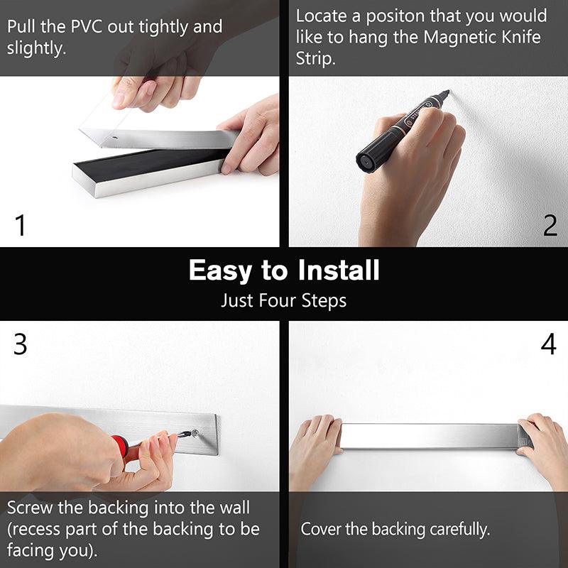 PAUDIN 17.7‘’ Stainless Steel Magnetic Knife Bar - Urbanedges