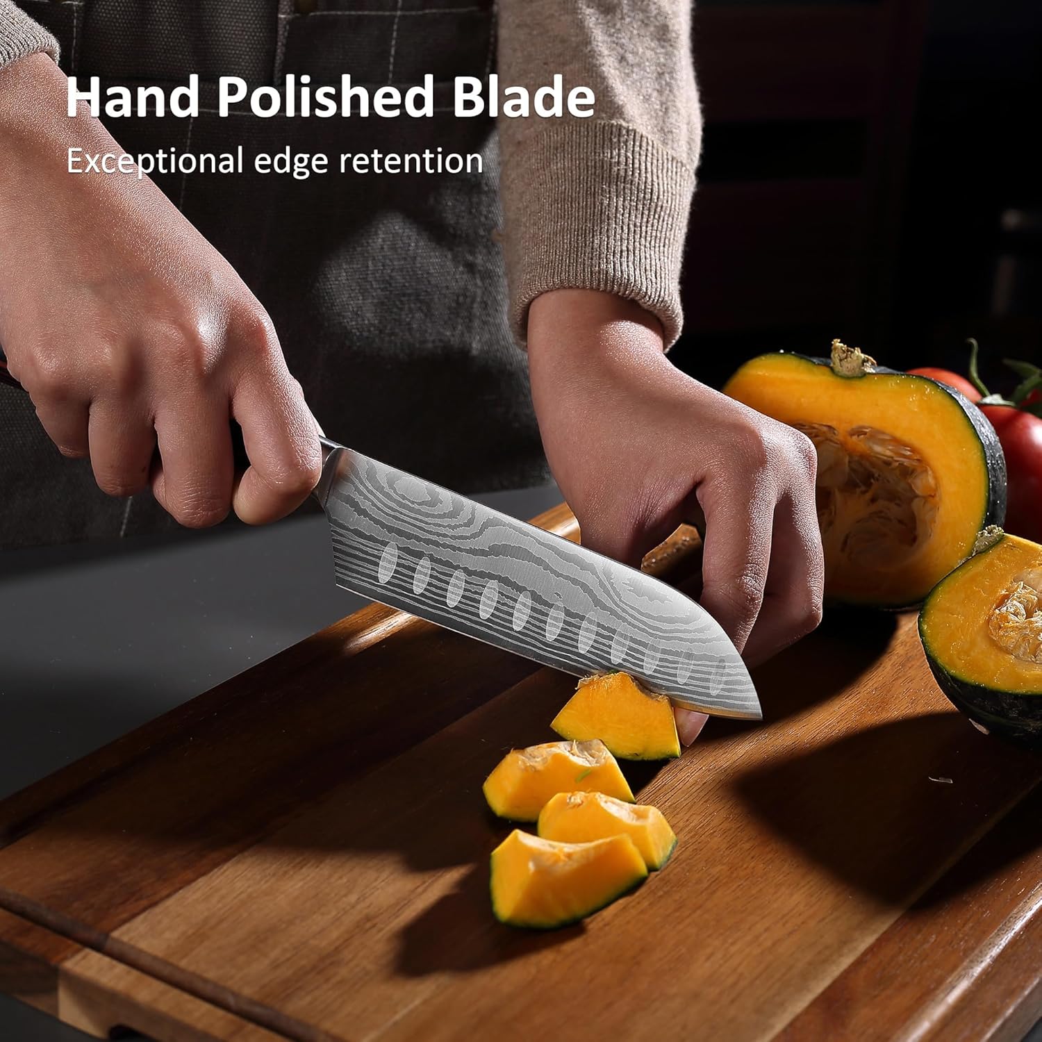 PAUDIN 5” Santoku Knife - Japanese Chef Knife, Ultra Sharp Kitchen Blade - Urbanedges