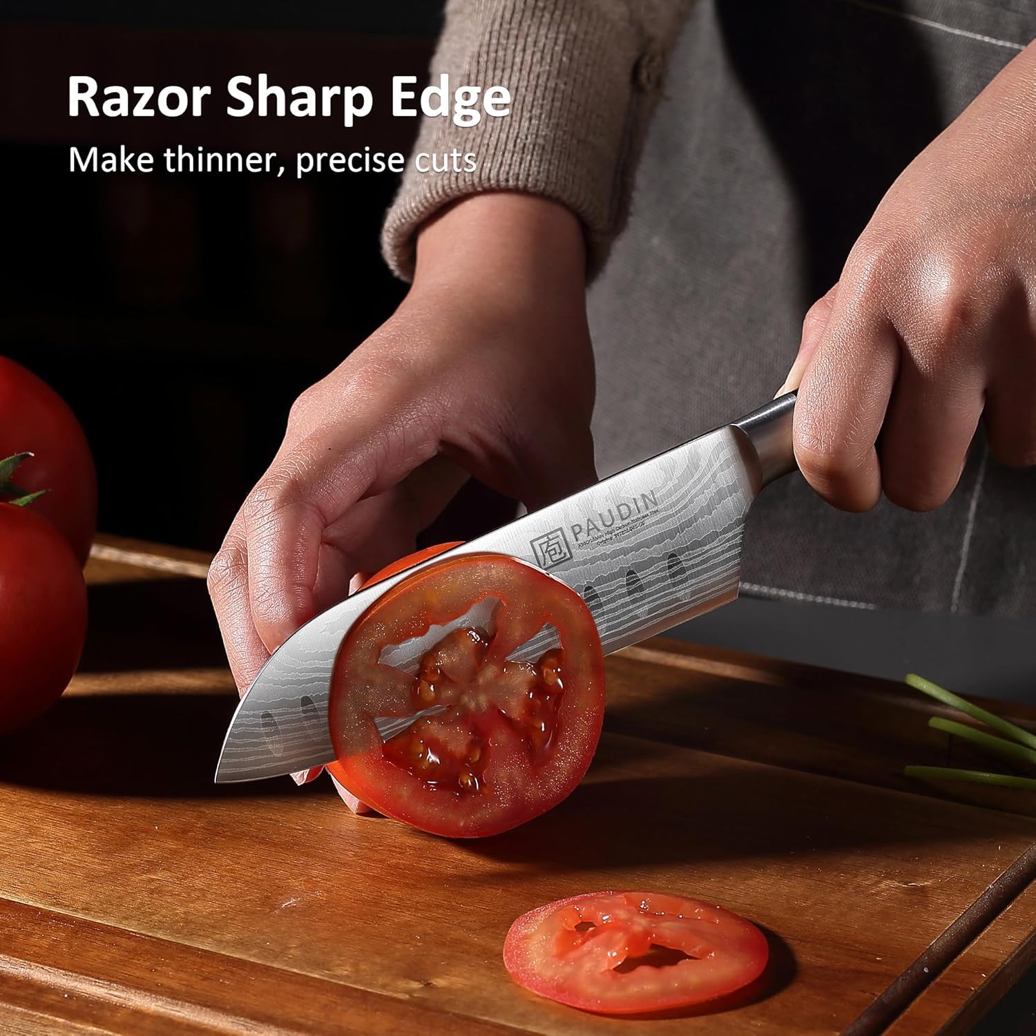 PAUDIN 5” Santoku Knife - Japanese Chef Knife, Ultra Sharp Kitchen Blade - Urbanedges