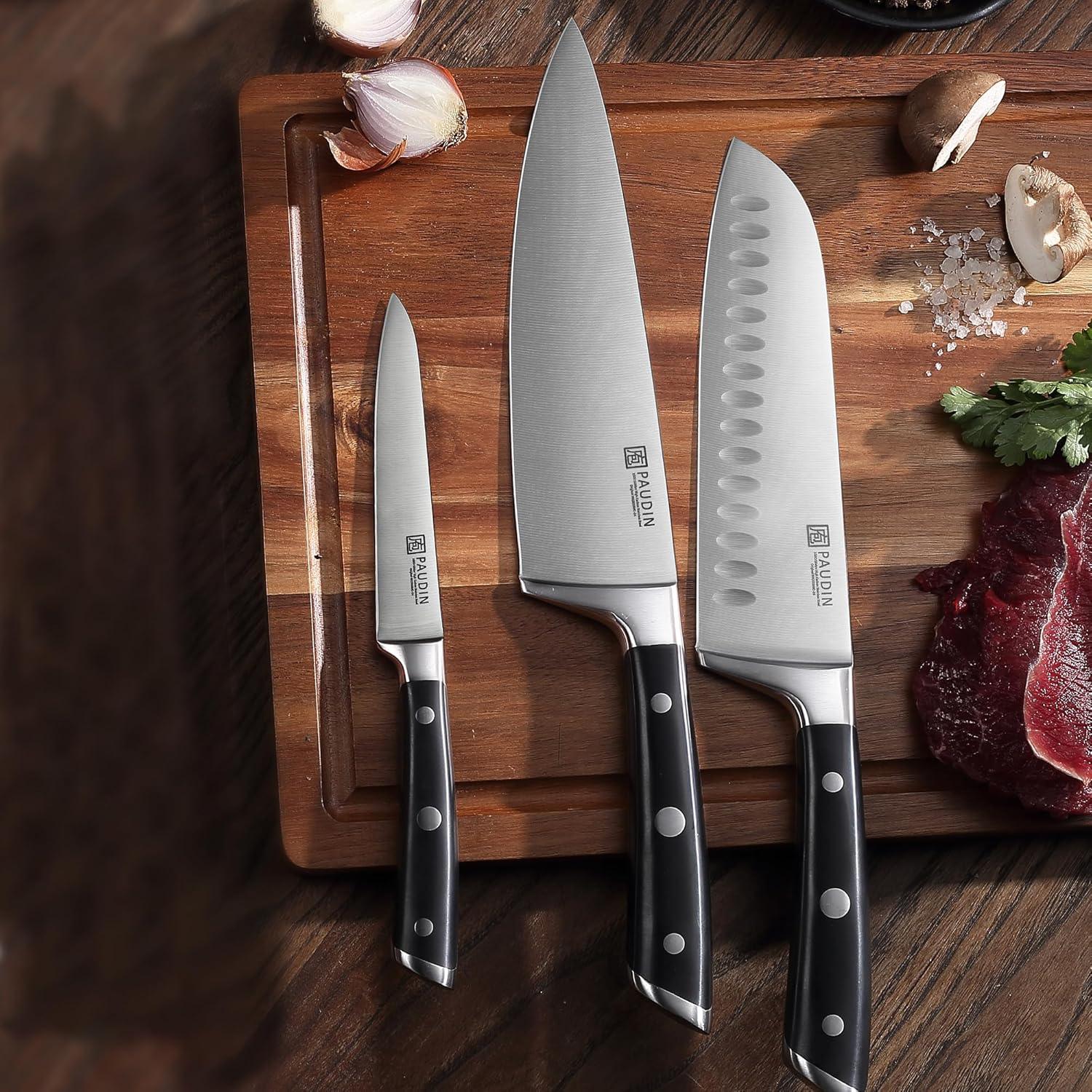 PAUDIN Swiss 3 - Piece Chefs Knife Set - Urbanedges