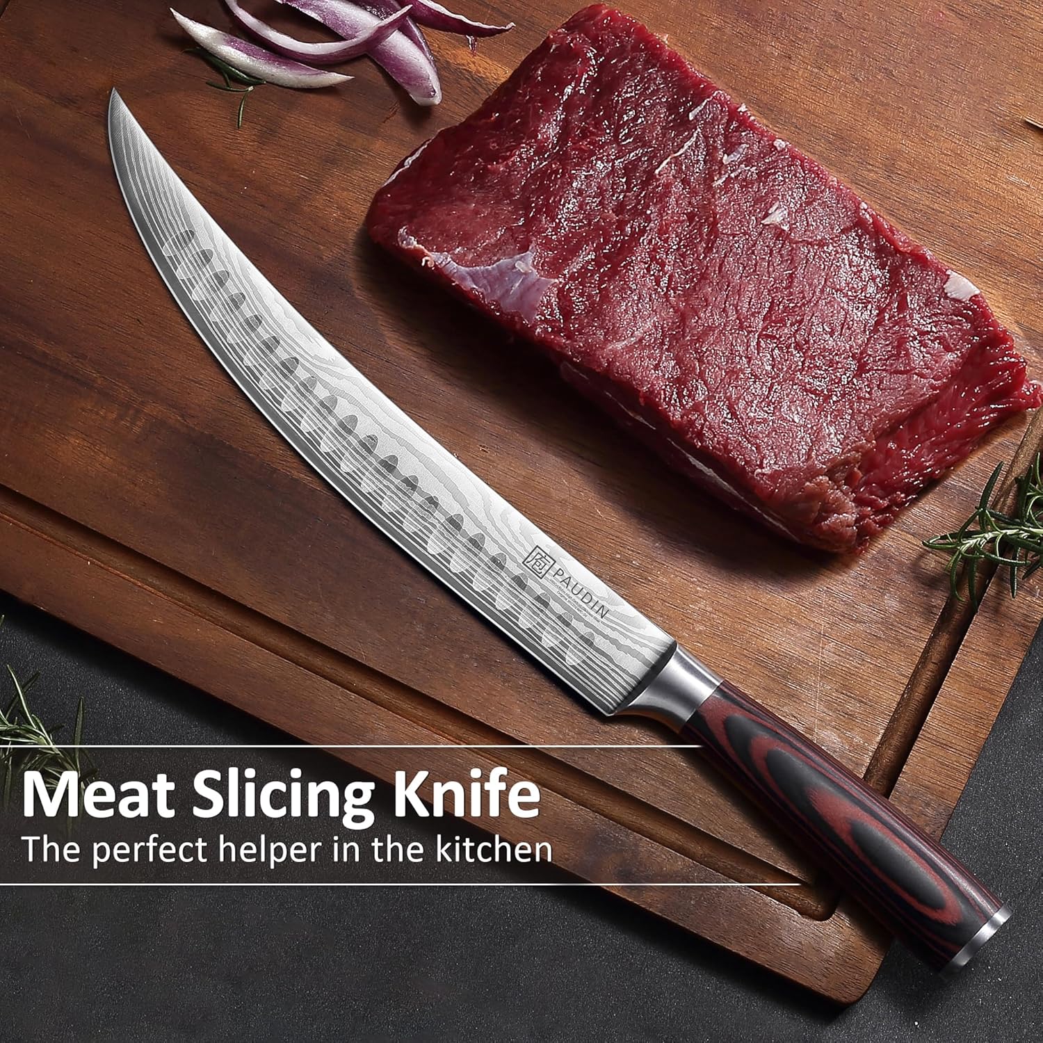 PAUDIN UNIVERSAL CLASSIC 10″ Butcher Knife,For Poultry Beef Pork Meat, Ergonomic Handle Design - Urbanedges