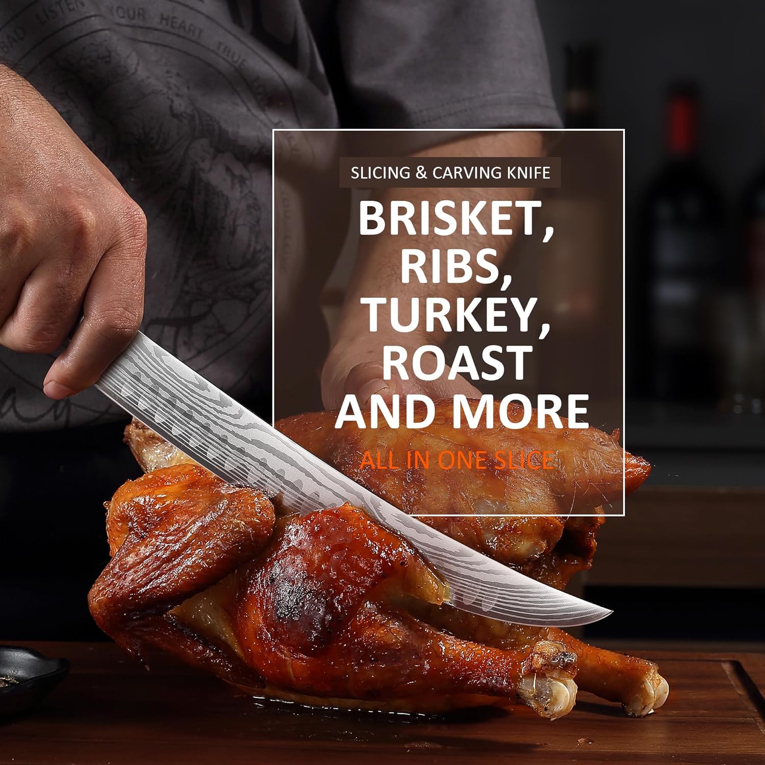 PAUDIN UNIVERSAL CLASSIC 10″ Butcher Knife,For Poultry Beef Pork Meat, Ergonomic Handle Design - Urbanedges