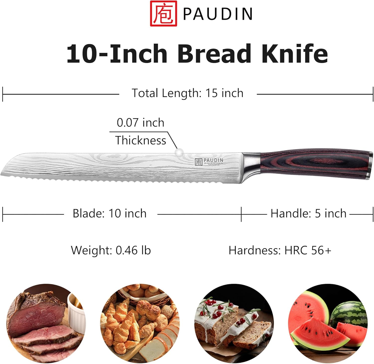 PAUDIN UNIVERSAL CLASSIC 10 inch Bread Knife - Urbanedges