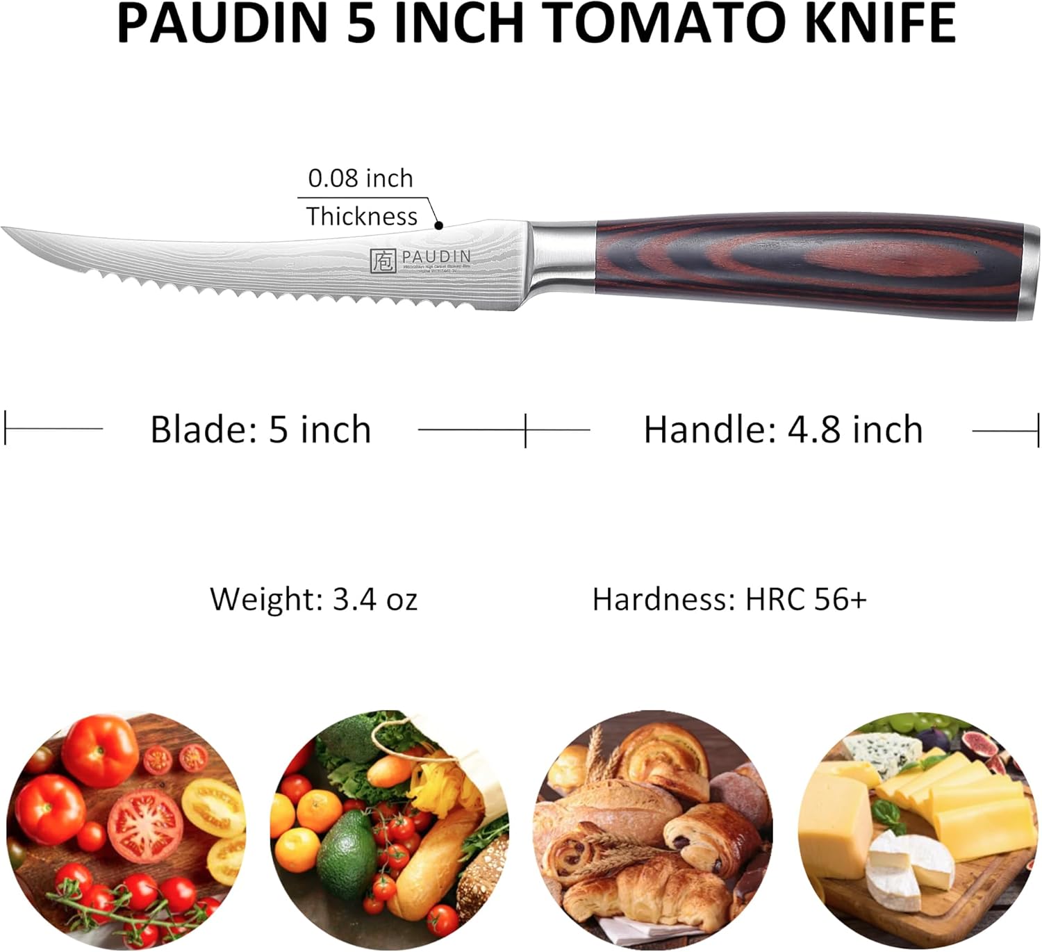 PAUDIN UNIVERSAL CLASSIC 5 inch Tomato Knife - Urbanedges