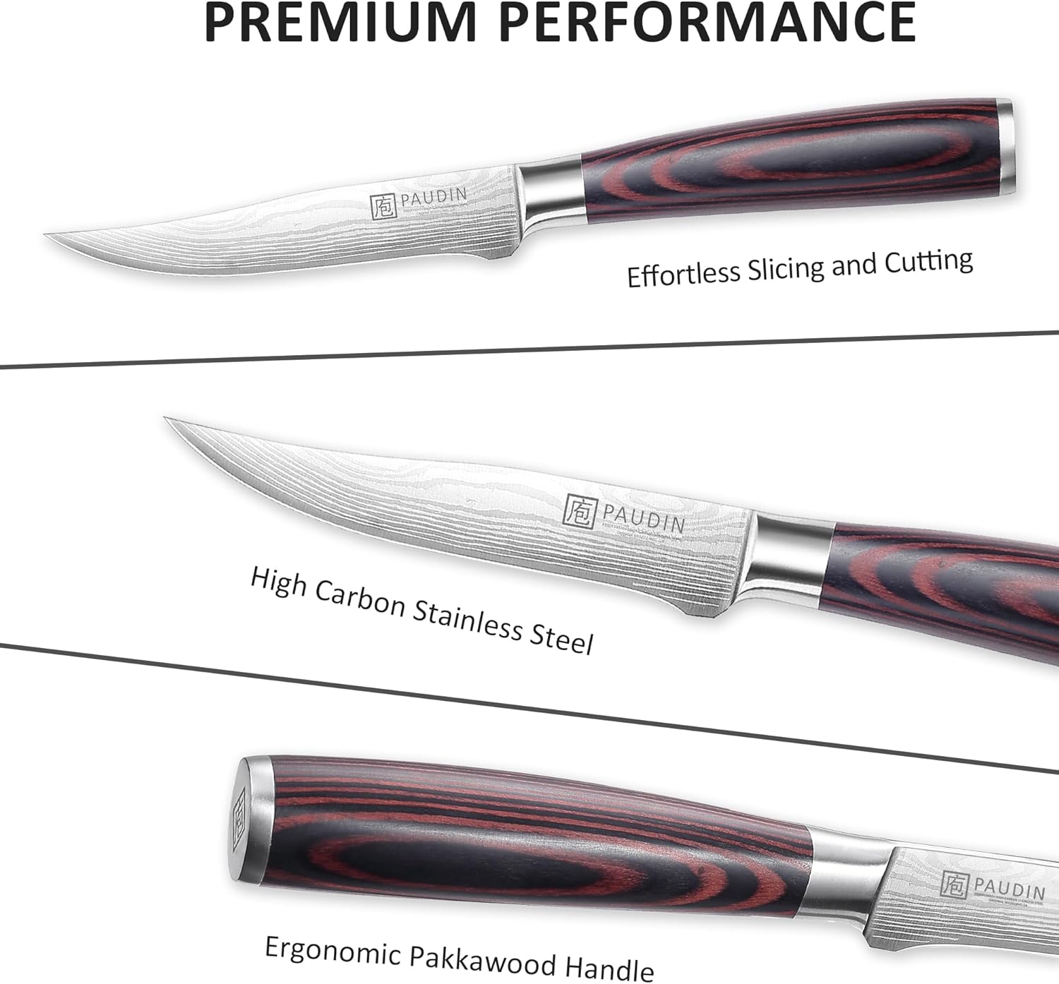 PAUDIN Universal Classic Utility Knife 5 Inch Kitchen Knife - Urbanedges