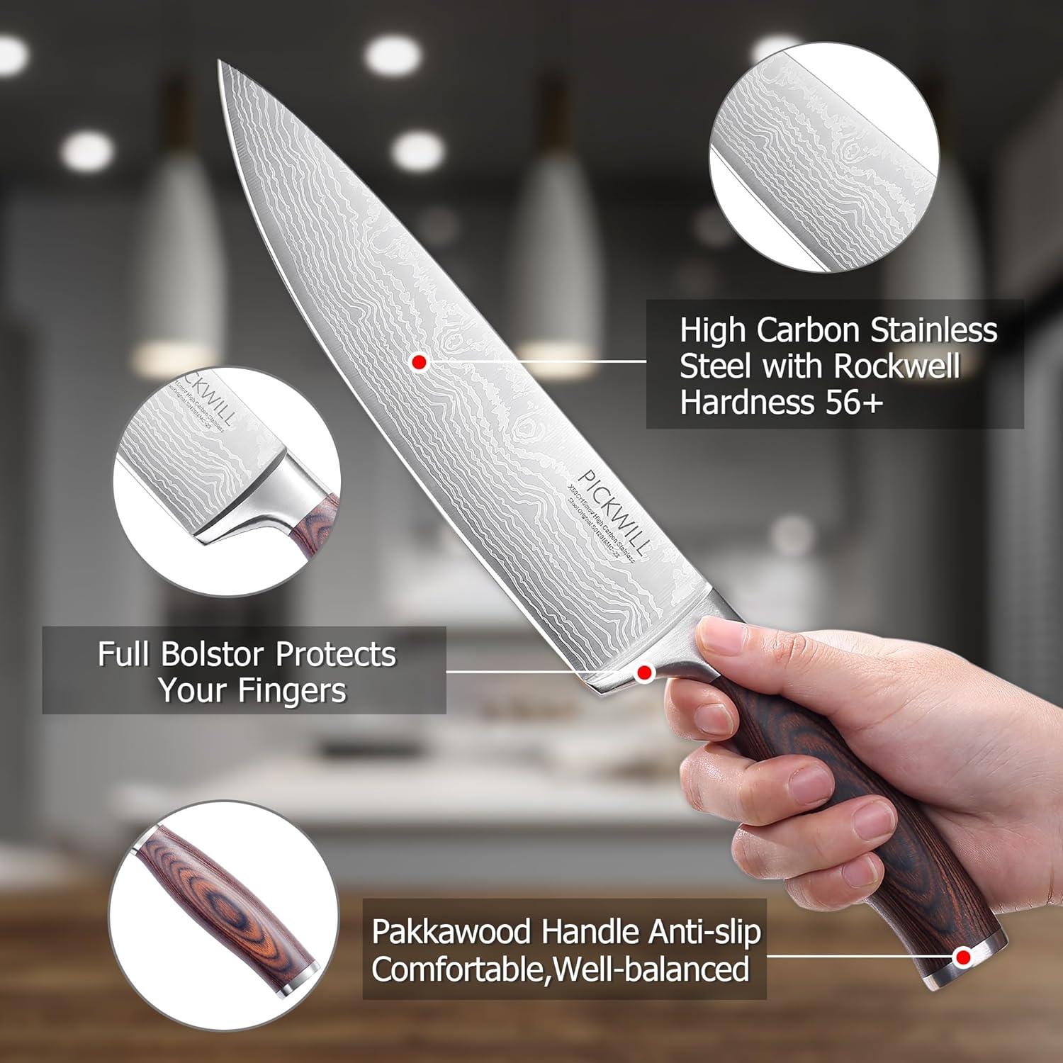 PICKWILL 3 - Piece Chef Knife Set - Urbanedges