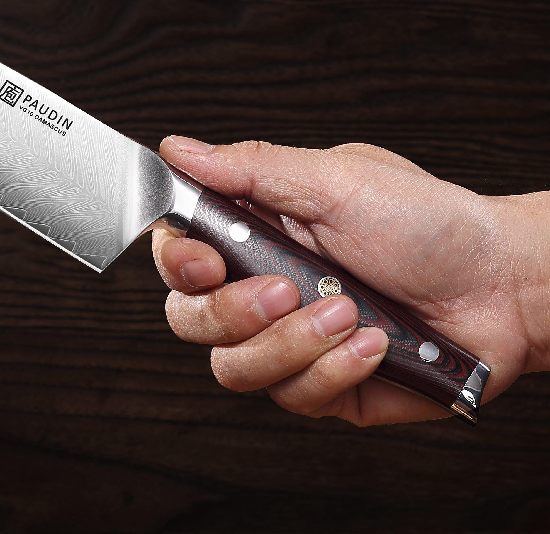 Plume Luxe 7" Damascus Santoku Knife - Urbanedges