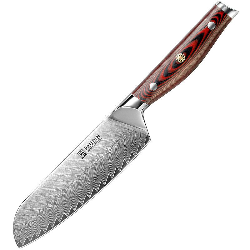Plume Luxe 7" Damascus Santoku Knife - Urbanedges