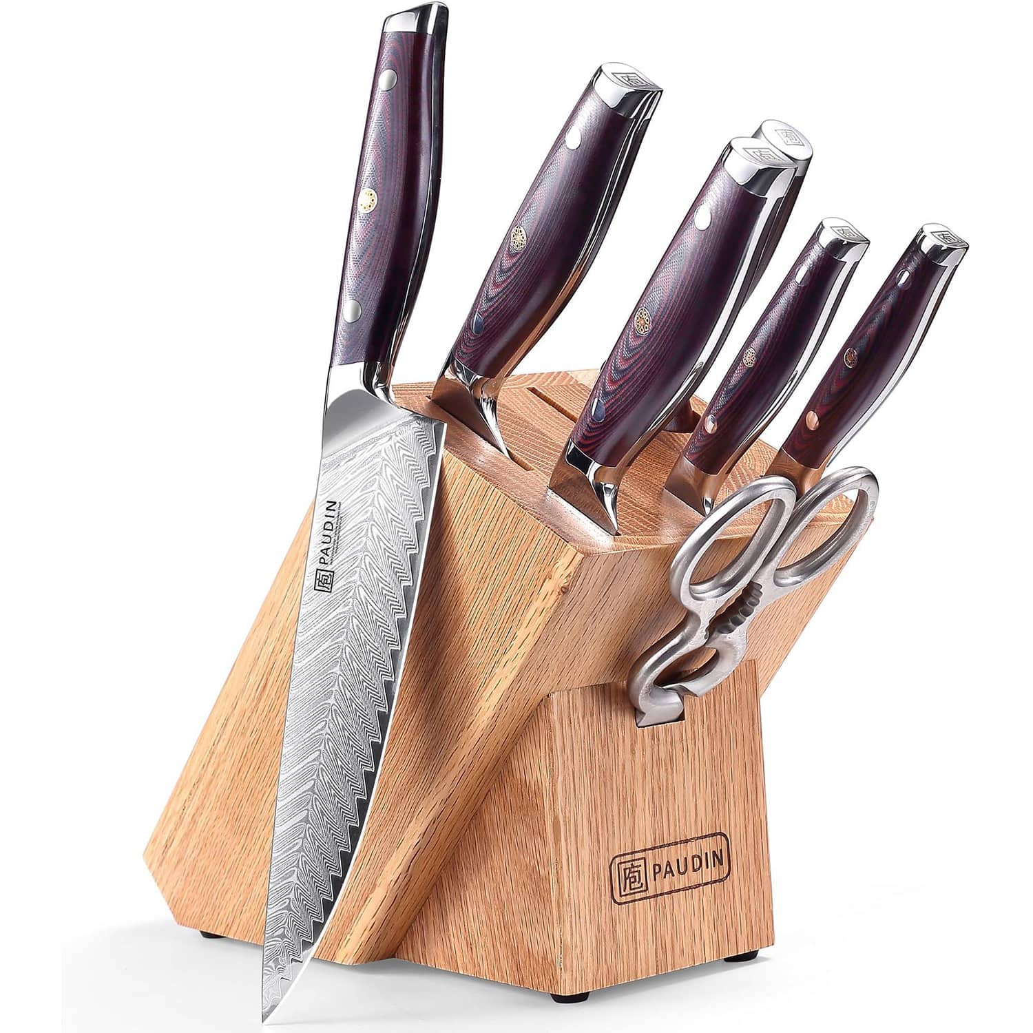 Plume Luxe 8-PC Damascus Knife Set