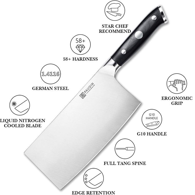 Ultra - Dark 7 Inch Cleaver Knife - Urbanedges