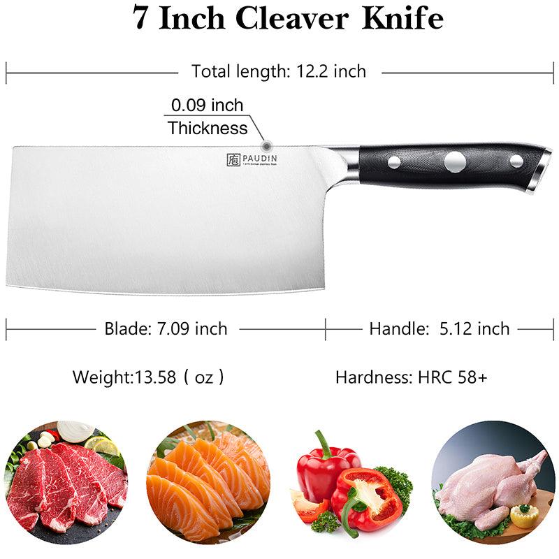 Ultra - Dark 7 Inch Cleaver Knife - Urbanedges