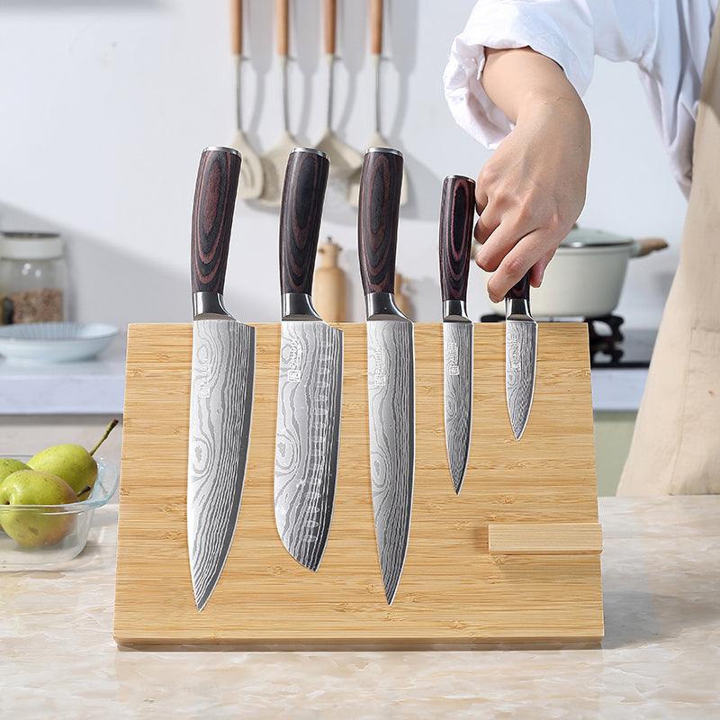 WS4 Paudin Bamboo Knife Block - Urbanedges