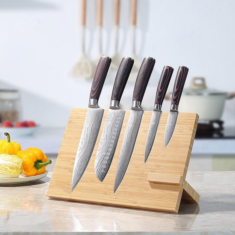 WS4 Paudin Bamboo Knife Block - Urbanedges