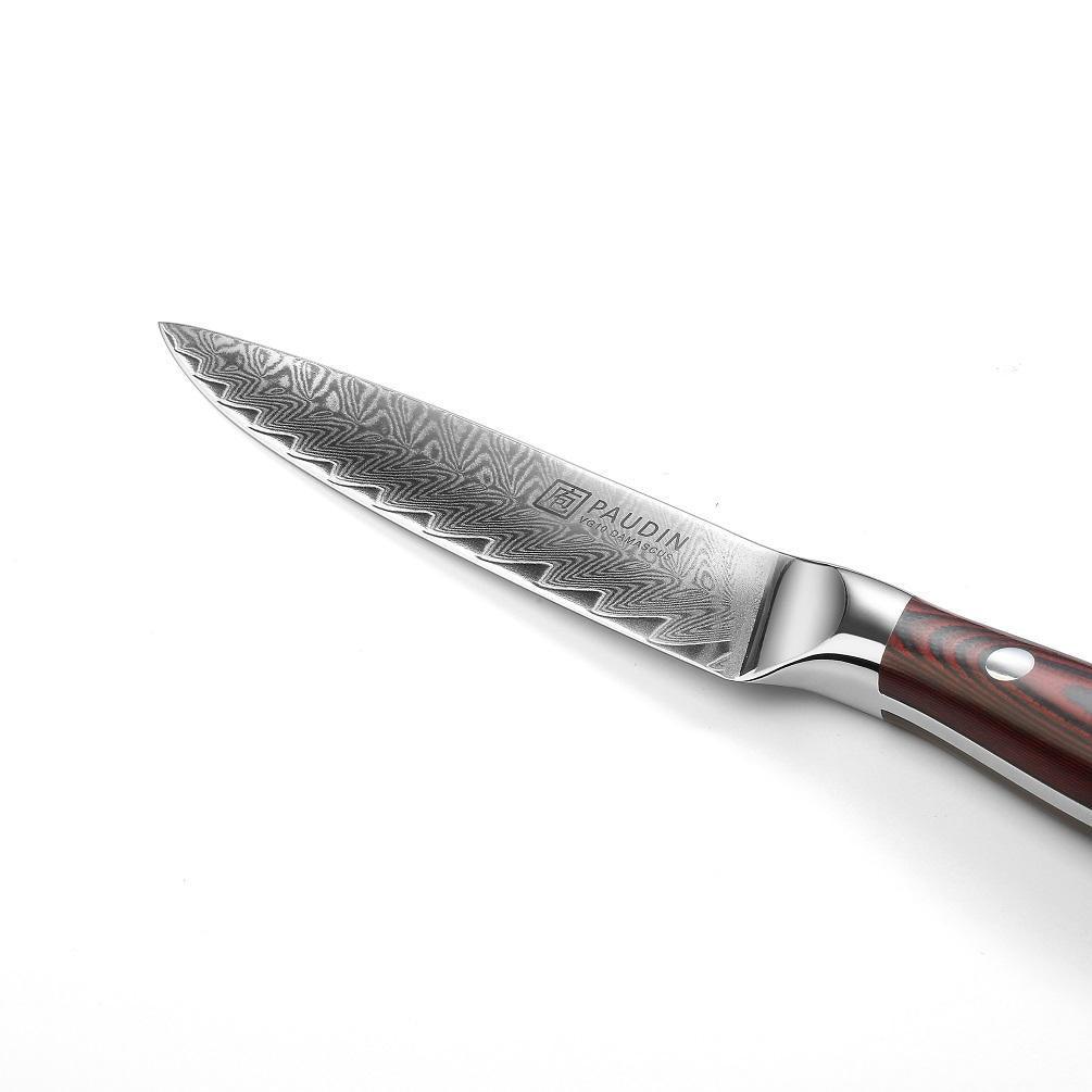 Plume Luxe 5" Damascus Utility Knife - Urbanedges