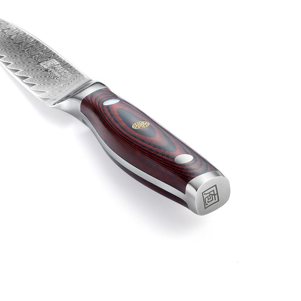 Plume Luxe 5" Damascus Utility Knife - Urbanedges