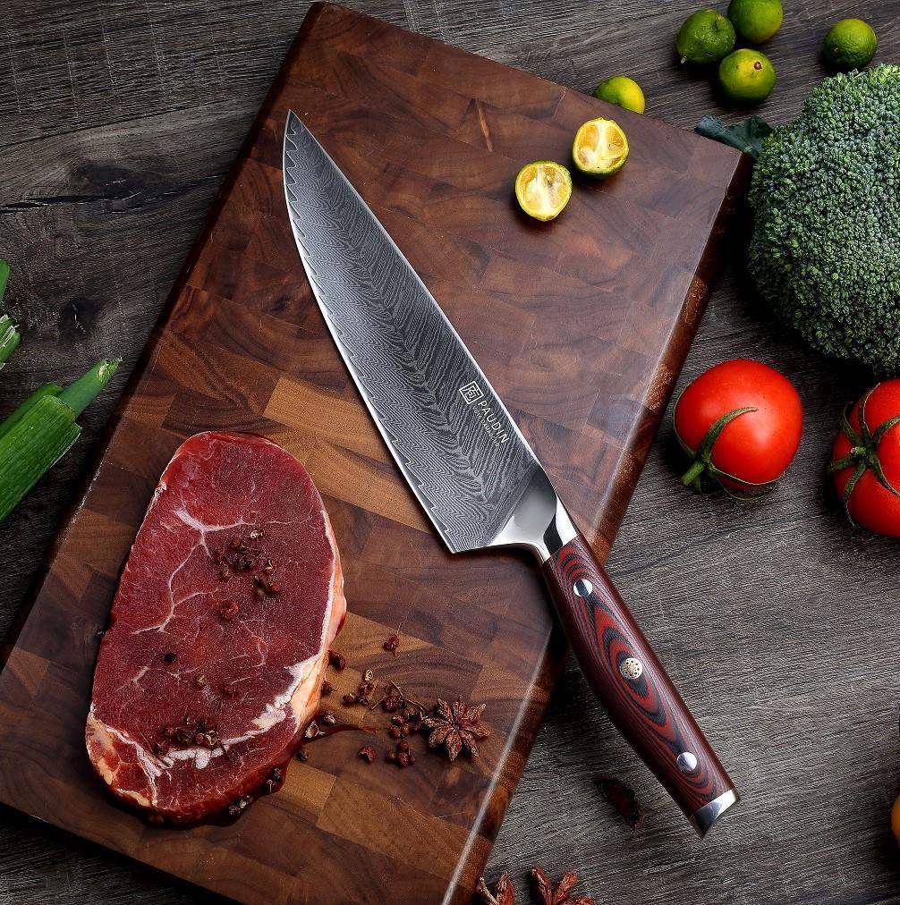 Plume Luxe 8" Damascus Chef's Knife - Urbanedges