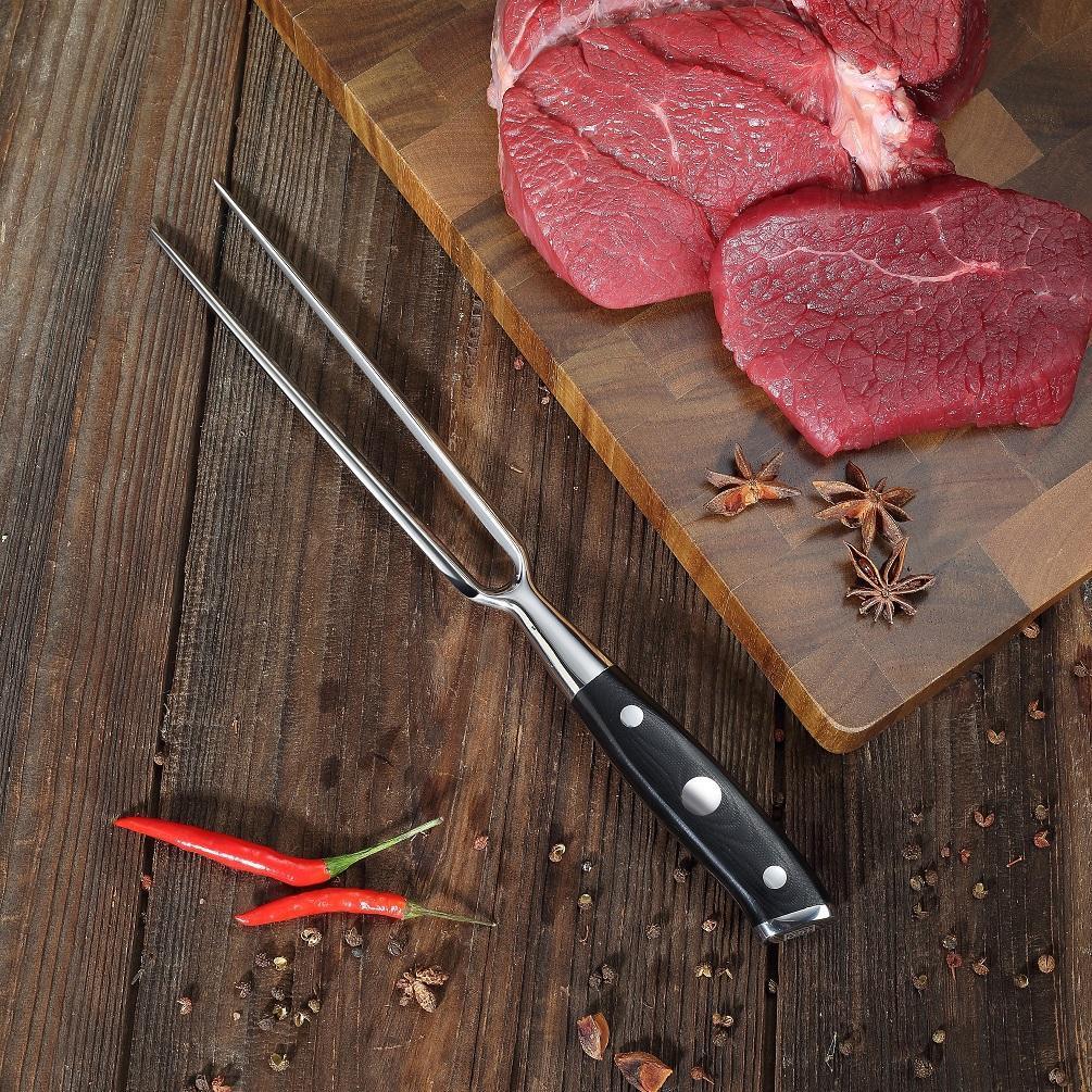 Ultra Dark Premium 8" Carving Knife and Fork Set - Urbanedges